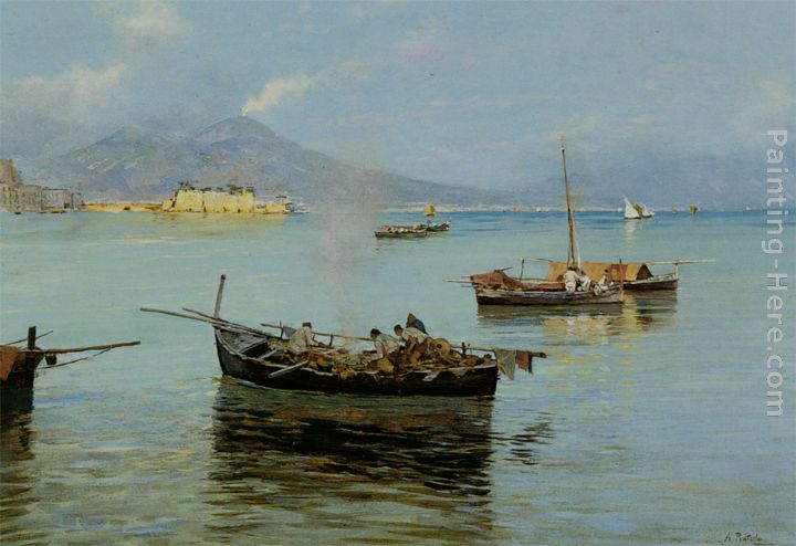 Porto de Napoli - 1 of 2 painting - Attilio Pratella Porto de Napoli - 1 of 2 art painting